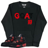 Men GOAT Red/Black Chenille Long Sleeves - Black - Rawyalty Clothing