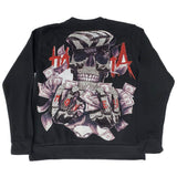 HATA Skull Hand Made Sequin Long Sleeves - Black - Rawyalty Clothing