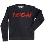 Cursive ICON Red Bling Long Sleeves - Black - Rawyalty Clothing