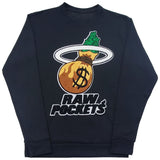 Men RAW Pockets Chenille Long Sleeves - Black - Rawyalty Clothing