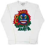 Men Save The Earth Chenille Long Sleeves - Cream - Rawyalty Clothing