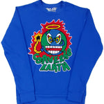 Men Save The Earth Chenille Long Sleeves - Royal - Rawyalty Clothing