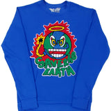 Men Save The Earth Chenille Long Sleeves - Royal - Rawyalty Clothing