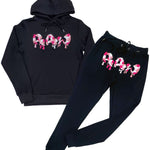 Men RAW Drip Camo Pink Chenille Hoodie and Joggers Set - Rawyalty Clothing