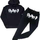 Men RAW Drip White Chenille Hoodie and Joggers Set - Rawyalty Clothing