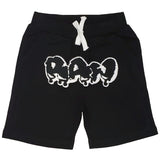 Kids RAW Drip Black Chenille Cotton Shorts - Rawyalty Clothing