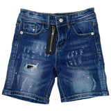 Kids RKDS002 Denim Shorts - Dark Blue - Rawyalty Clothing