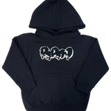 Kids RAW Drip Black Chenille Hoodie - Rawyalty Clothing