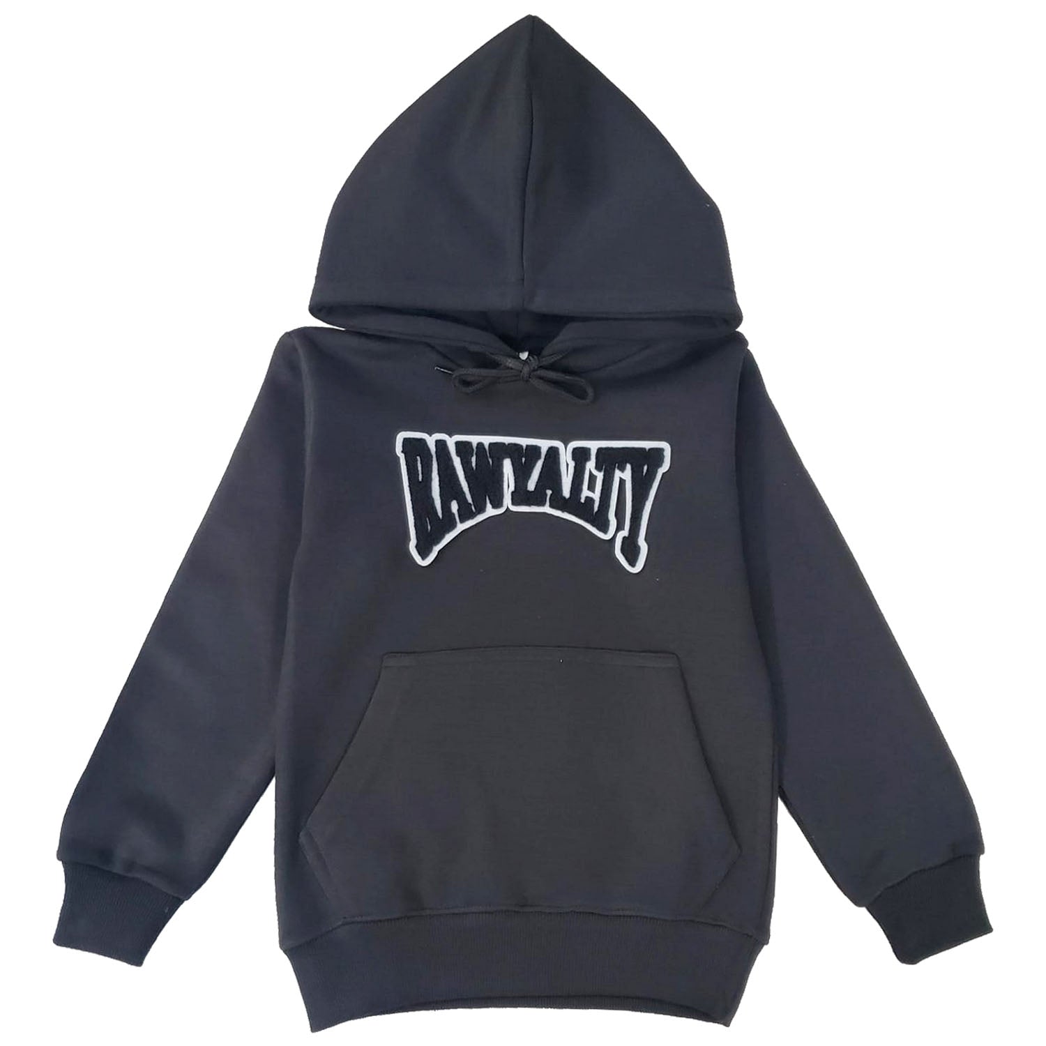 Kids Rawyalty Black Chenille Hoodie - Rawyalty Clothing