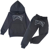 Kids Rawyalty Black Chenille Hoodie and Jogger Set - Rawyalty Clothing