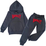 Kids Rawyalty Red Chenille Hoodie and Jogger Set - Rawyalty Clothing