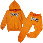 Kids Rawyalty White Chenille Hoodie and Jogger Set - Rawyalty Clothing