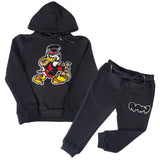 Kids Secure The Bag Chenille Hoodie and RAW Drip Black Chenille Jogger Set - Rawyalty Clothing