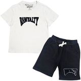Kids Rawyalty Black Chenille T-Shirts and Cotton Shorts Set - Rawyalty Clothing