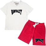 Kids Rawyalty Black Chenille T-Shirts and Cotton Shorts Set - Rawyalty Clothing