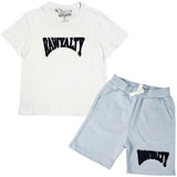 Kids Rawyalty Black Chenille T-Shirts and Cotton Shorts Set - Rawyalty Clothing