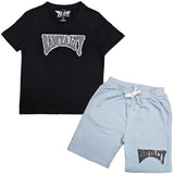 Kids Rawyalty Grey Chenille T-Shirts and Cotton Shorts Set - Rawyalty Clothing