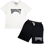 Kids Rawyalty Grey Chenille T-Shirts and Cotton Shorts Set - Rawyalty Clothing
