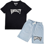 Kids Rawyalty White Chenille T-Shirts and Cotton Shorts Set - Rawyalty Clothing