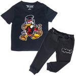 Kids Secure The Bag Chenille T-Shirts and Jogger Set - Rawyalty Clothing