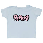 Kids RAW Drip Pink Chenille Crew Neck - Light Blue - Rawyalty Clothing