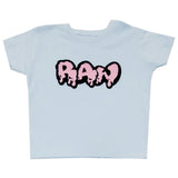 Kids RAW Drip Pink Chenille Crew Neck - Light Blue - Rawyalty Clothing
