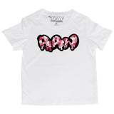 Kids RAW Drip Camo Pink Chenille Crew Neck T-Shirt - Rawyalty Clothing