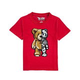 Kids Teddy Robot Chenille Crew Neck T-Shirts - Rawyalty Clothing