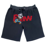 Men RAW Bulldog Bling Cotton Shorts - Rawyalty Clothing