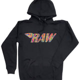 Men RAW Bel Air Chenille Hoodie - Black - Rawyalty Clothing