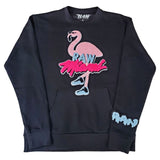 Men Flamingo Chenille Long Sleeve Shirts - Rawyalty Clothing
