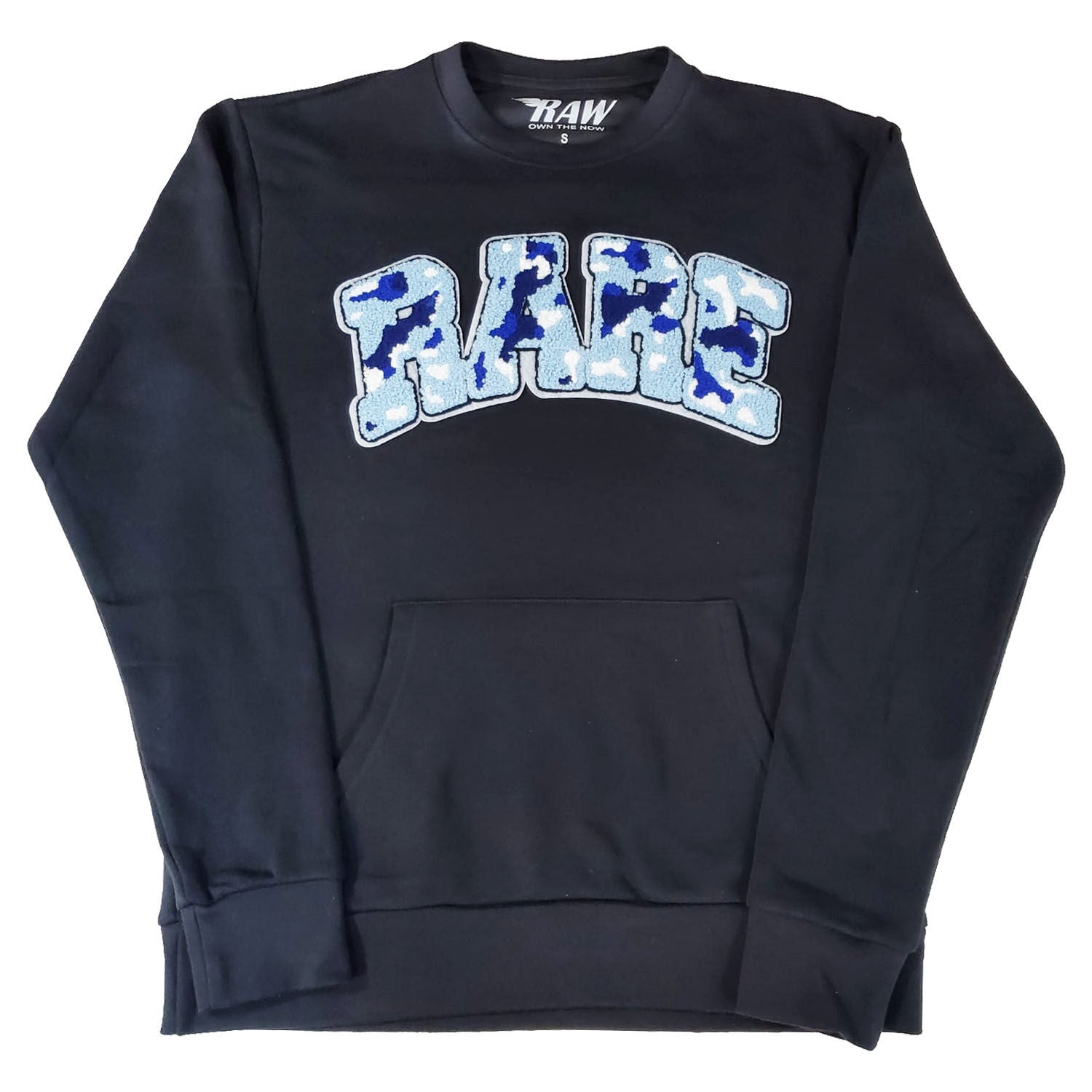 Men RARE Camo Blue Chenille Long Sleeve Shirts - Rawyalty Clothing