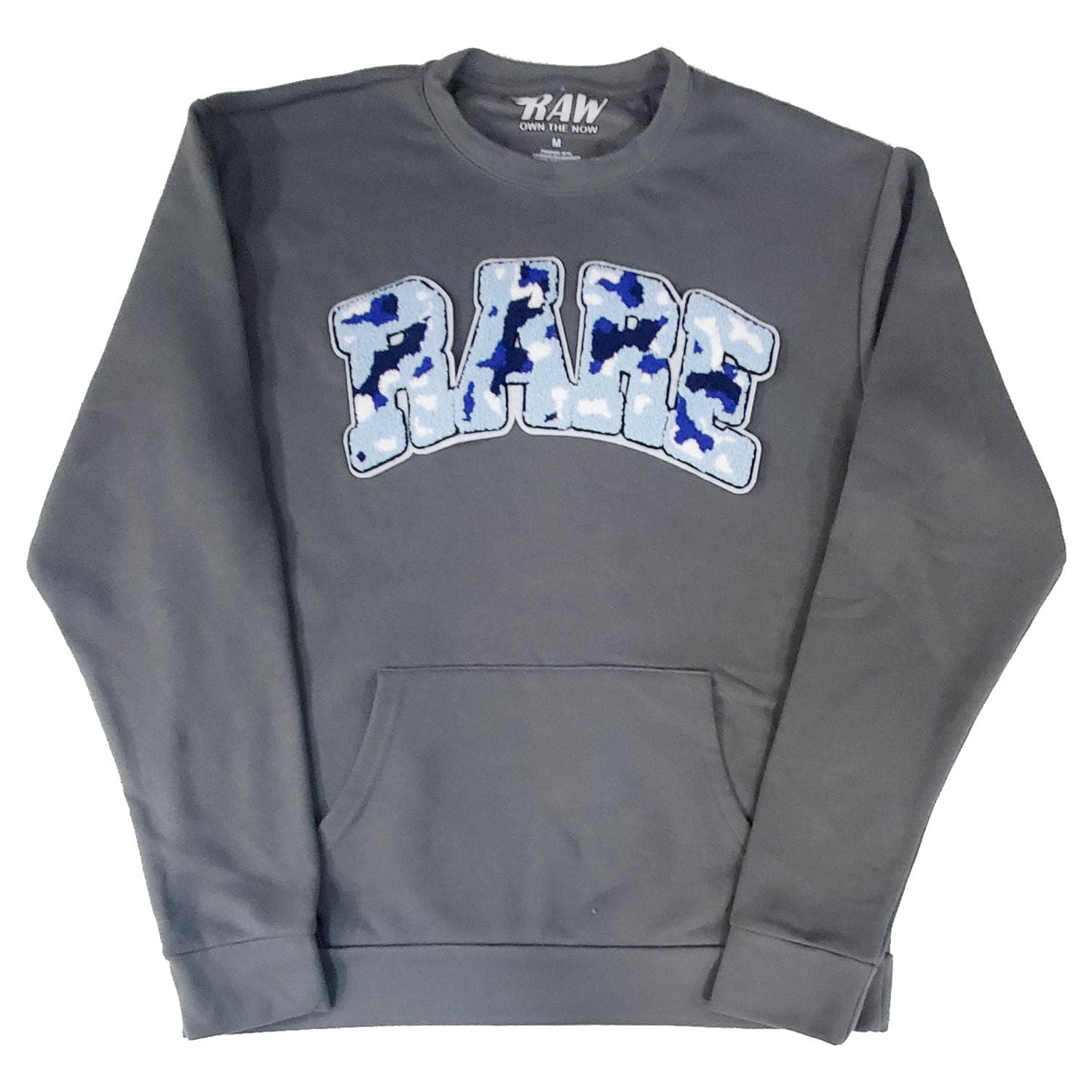 Men RARE Camo Blue Chenille Long Sleeve Shirts - Rawyalty Clothing