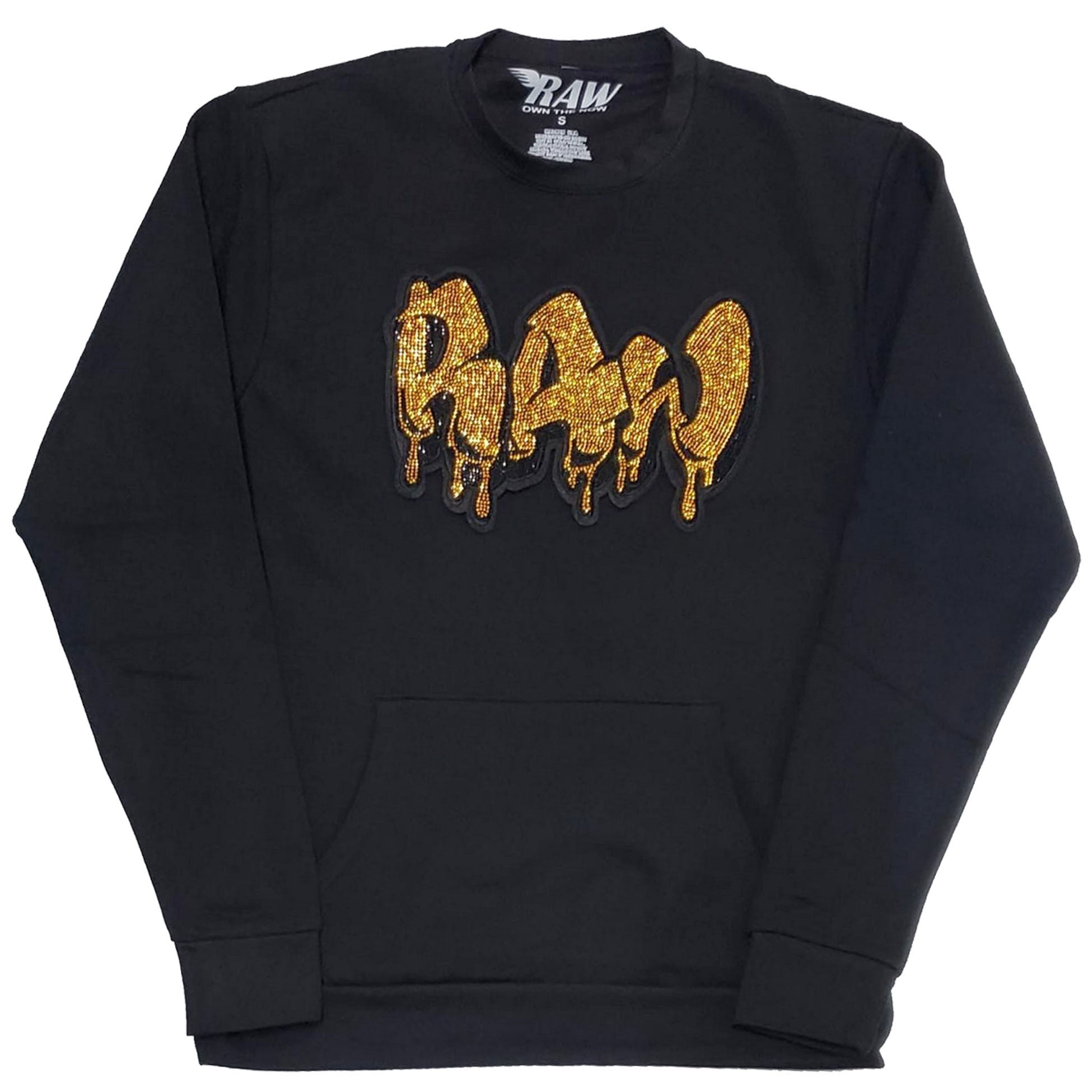 Men RAW Drip Gold Bling Long Sleeve Shirts - Rawyalty Clothing