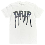 Men Iridescent DRIP Print Crew Neck T-Shirt - Rawyalty Clothing