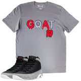 Men GOAT Red/Grey Chenille Crew Neck T-Shirts - Rawyalty Clothing