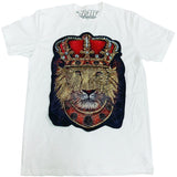 Men Lion Crown Hand Made Sequin Crew Neck - Rawyalty Clothing
