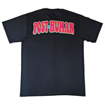 Men Post Human Vs The World Chenille Crew Neck T-Shirts - Rawyalty Clothing