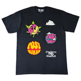 Men Post Human Vs The World Chenille Crew Neck T-Shirts - Rawyalty Clothing