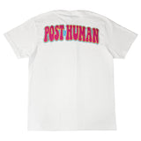 Men Post Human Vs The World Chenille Crew Neck T-Shirts - Rawyalty Clothing