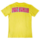 Men Post Human Vs The World Chenille Crew Neck T-Shirts - Rawyalty Clothing