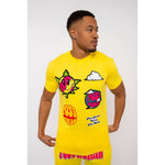 Men Post Human Vs The World Chenille Crew Neck T-Shirts - Rawyalty Clothing