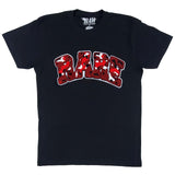Men RARE Camo Red Chenille Crew Neck - Black - Rawyalty Clothing