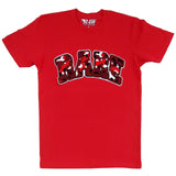 Men RARE Camo Red Chenille Crew Neck - Red - Rawyalty Clothing