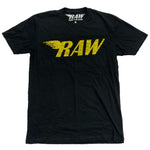 RAW Yellow Bling Crew Neck - Black - Rawyalty Clothing