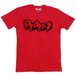 Men RAW Drip Red Chenille Crew Neck - Red - Rawyalty Clothing