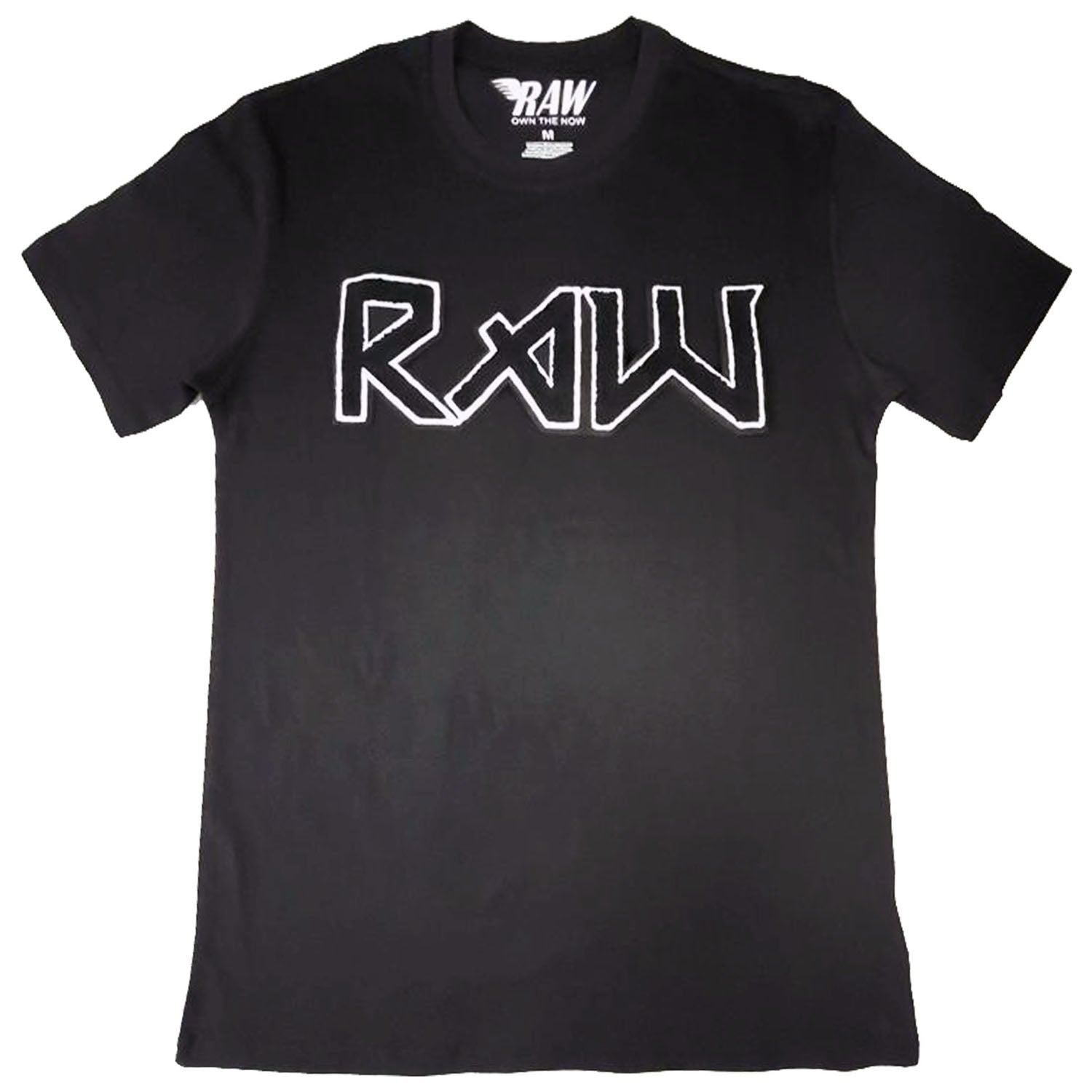 Men RAW Edition 1 Black Chenille Crew Neck T-Shirts - Rawyalty Clothing