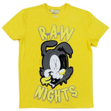 Men RAW Nights Yellow Chenille Crew Neck - Yellow - Rawyalty Clothing