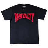 Men Rawyalty Red Chenille Crew Neck T-Shirts - Rawyalty Clothing