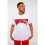 Men Rawyalty Red Chenille Crew Neck T-Shirts - Rawyalty Clothing